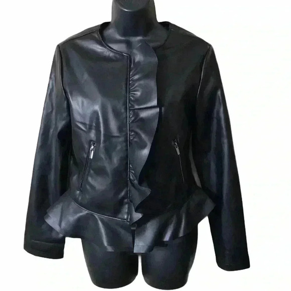 Catherine Malandrino Ruffled Peplum Jacket Size S - Picture 1 of 7